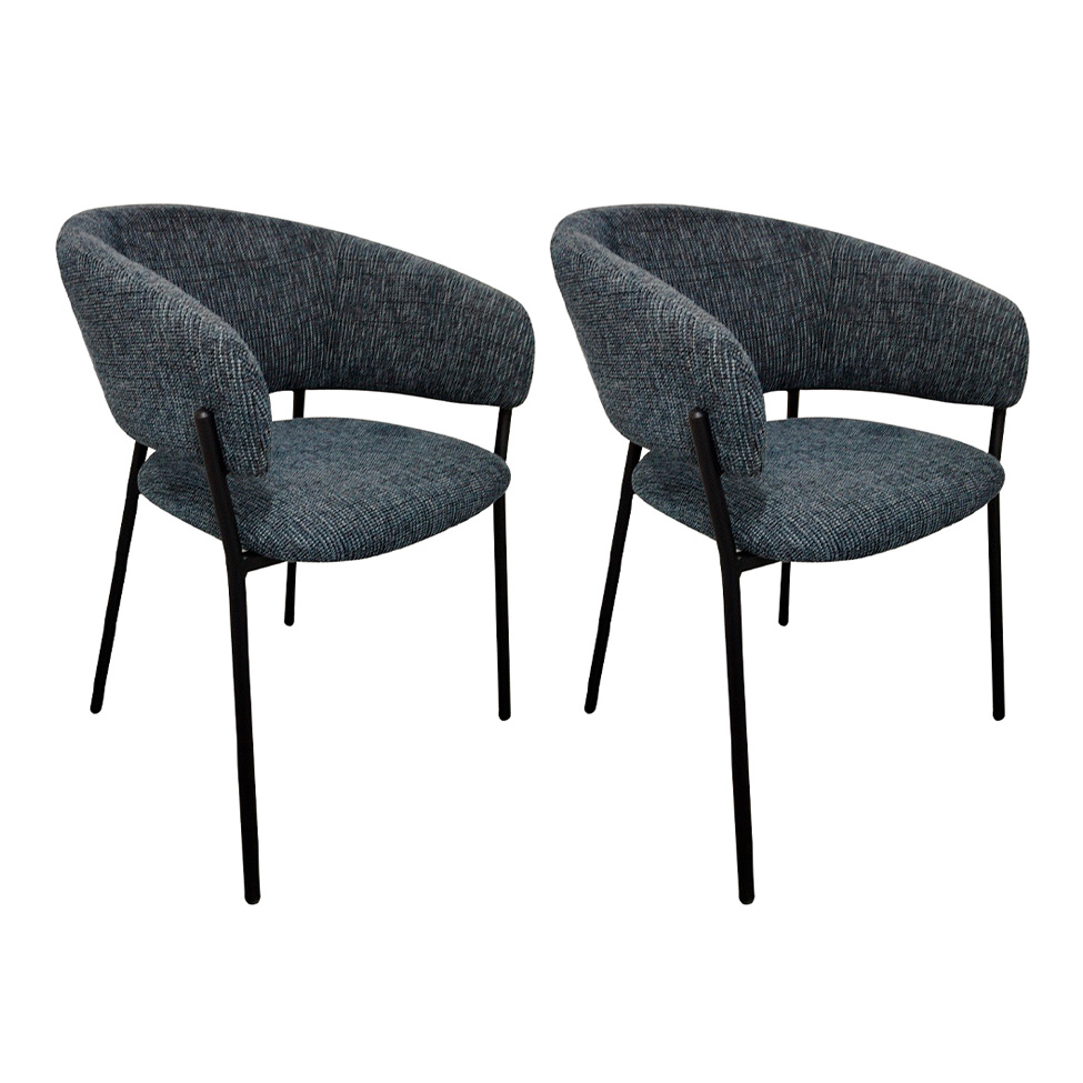 Conjunto com 2 Cadeiras Leone Jeans