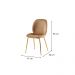 Conjunto com 2 Cadeiras Lille Beetle Marrom Base Dourada