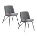Conjunto com 2 Cadeiras Lyra Cinza