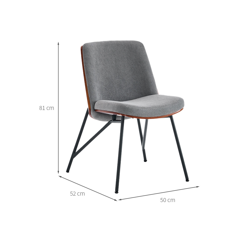 Conjunto com 2 Cadeiras Lyra Cinza