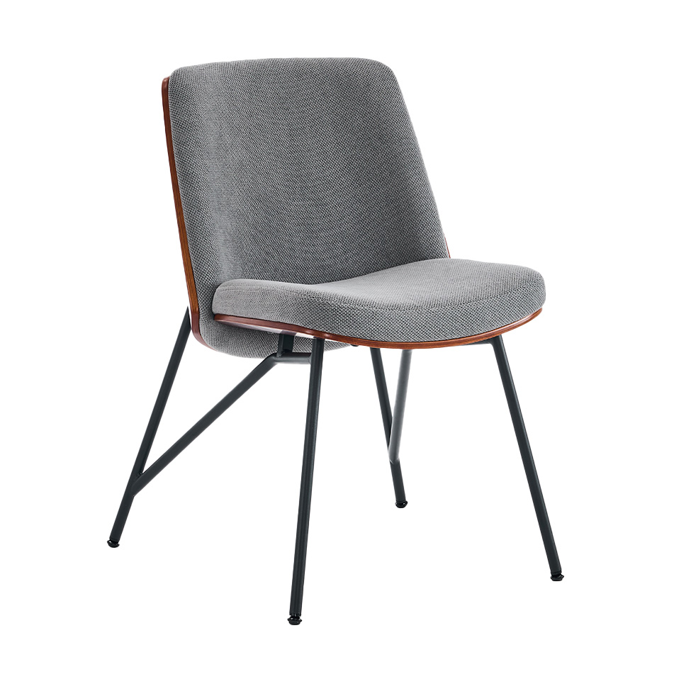 Conjunto com 2 Cadeiras Lyra Cinza