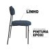 Conjunto com 2 Cadeiras Mona Linho Azul e Preto