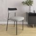 Conjunto com 2 Cadeiras Mona Linho Cinza e Preto