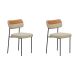 Conjunto com 2 Cadeiras Mona Linho Gengibre e Whisky