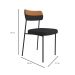Conjunto com 2 Cadeiras Mona Linho Grafite e Preto