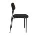 Conjunto com 2 Cadeiras Mona Linho Grafite e Preto
