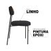 Conjunto com 2 Cadeiras Mona Linho Grafite e Preto