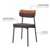 Conjunto com 2 Cadeiras Mona Linho Grafite e Preto