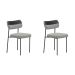 Conjunto com 2 Cadeiras Mona Linho Panama e Preto