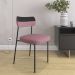 Conjunto com 2 Cadeiras Mona Linho Rosa e Preto
