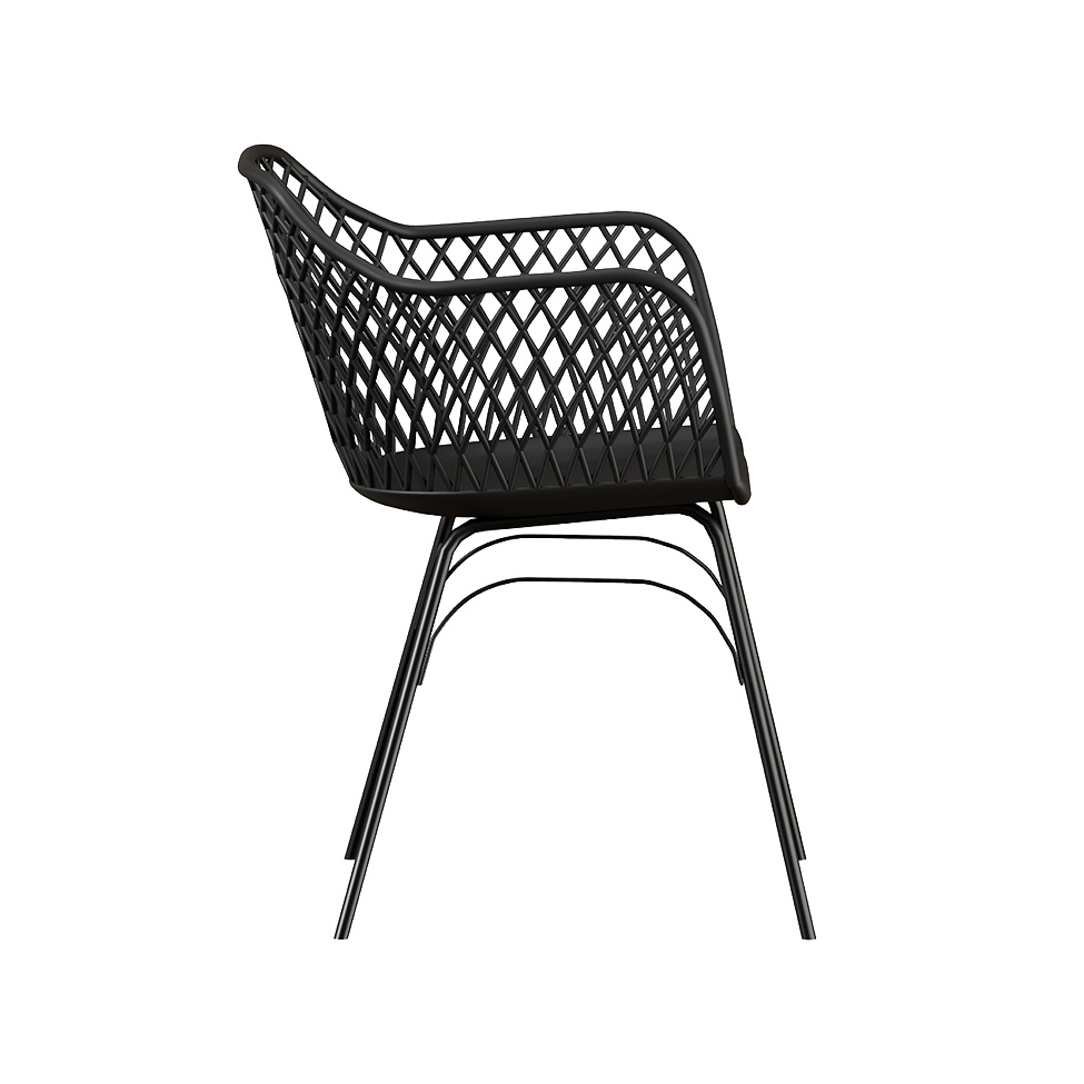 Conjunto com 2 Cadeiras Pianeti Preta