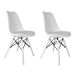 Conjunto com 2 Cadeiras Saar Branco