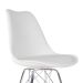 Conjunto com 2 Cadeiras Saar Cromado e Branco