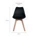Conjunto com 2 Cadeiras Saarinen Wood Preto