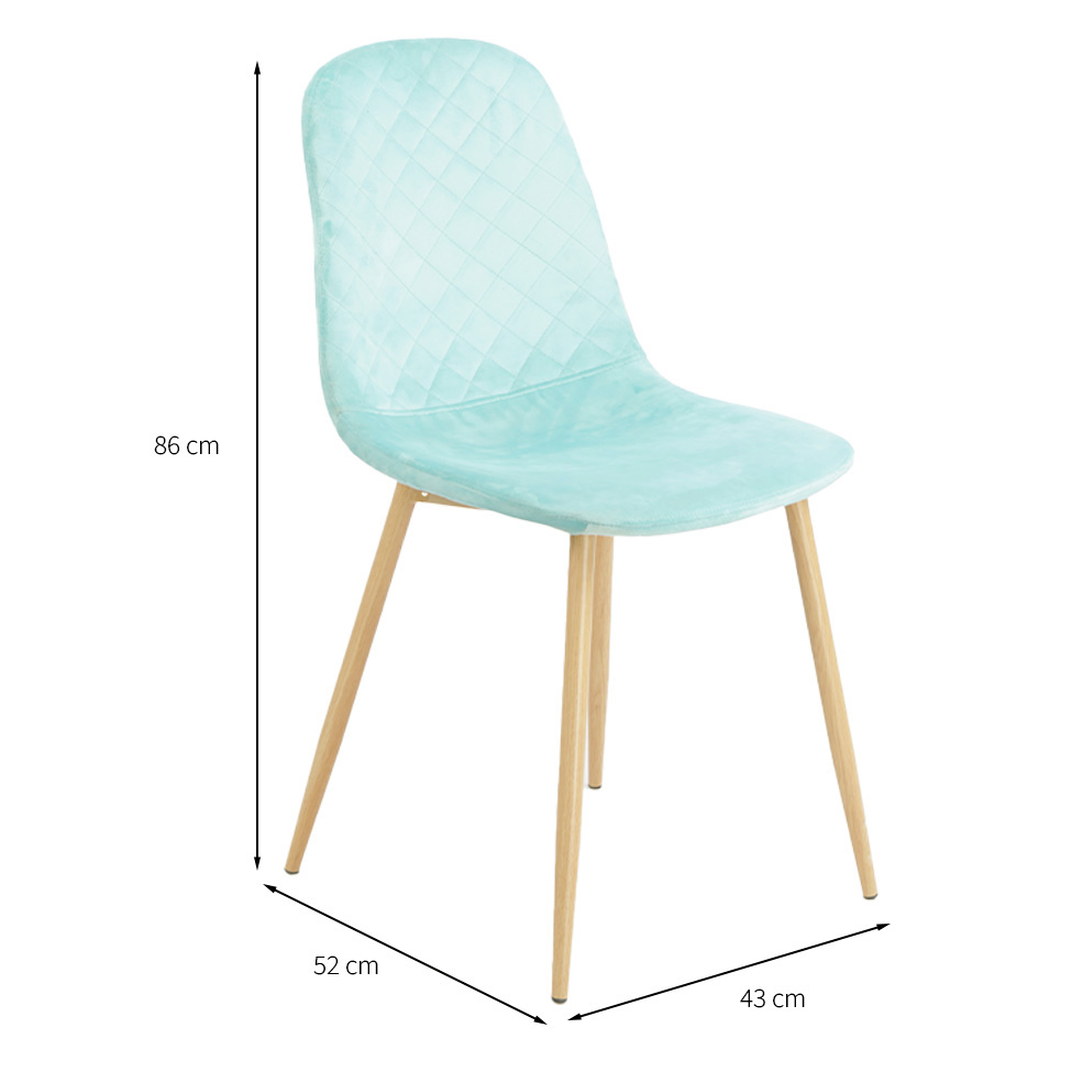 Conjunto com 2 Cadeiras Sina Verde Claro