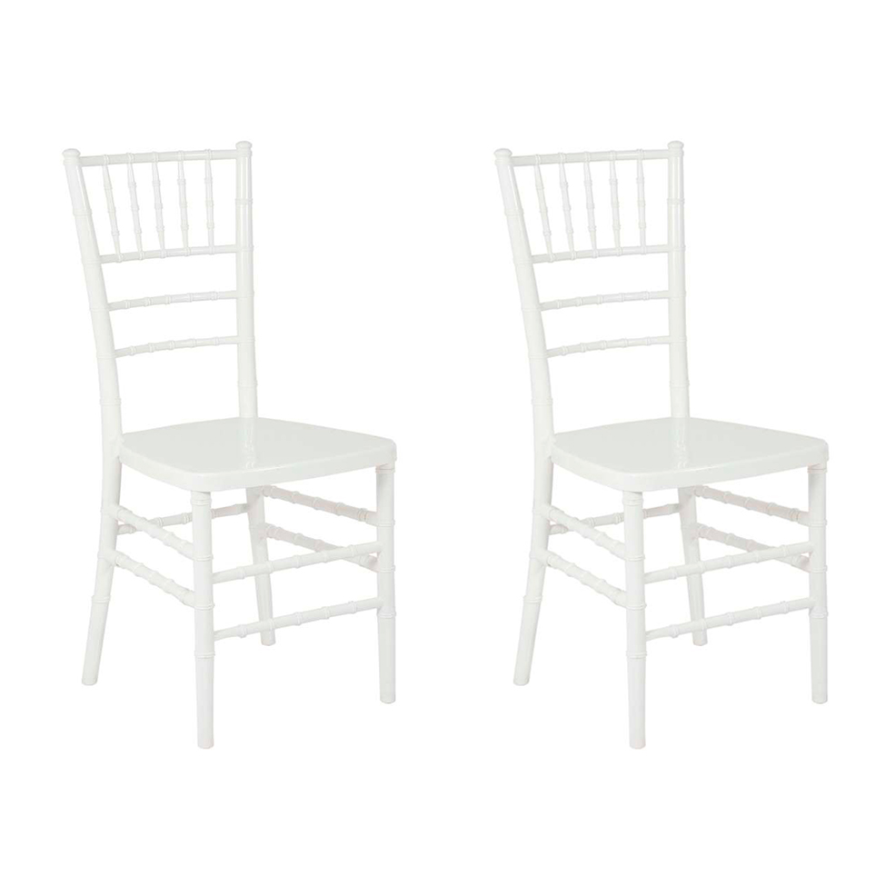 Conjunto com 2 Cadeiras Tiffany Branco