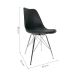 Conjunto com 2 Cadeiras Tower Cromado e Preto