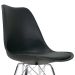 Conjunto com 2 Cadeiras Tower Cromado e Preto