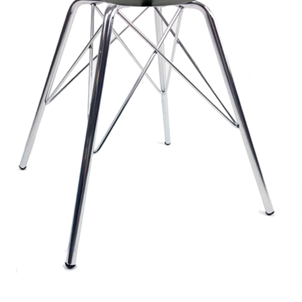 Conjunto com 2 Cadeiras Tower Cromado e Preto