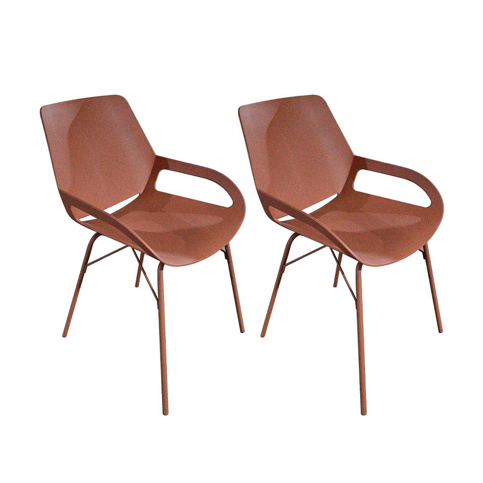 Conjunto com 2 Cadeiras Verseau Caramelo