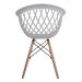 Conjunto com 2 Cadeiras Web Branco e Madeira