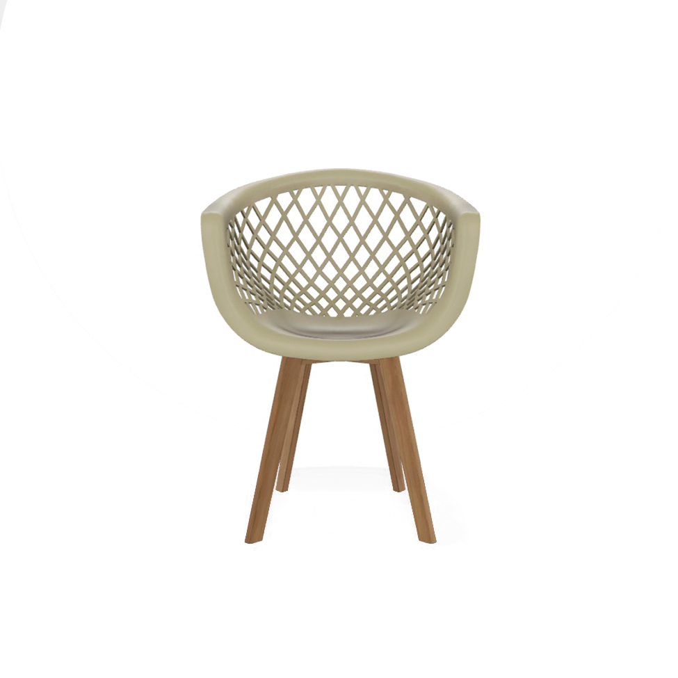 Conjunto com 2 Cadeiras Web Wood Fendi
