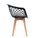 Conjunto com 2 Cadeiras Web Wood Preto