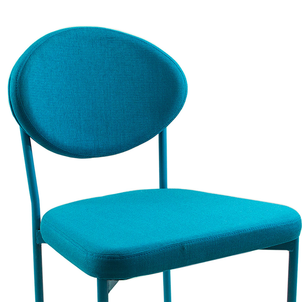 Conjunto com 2 Cadeiras de Cozinha Bella Sarja Azul