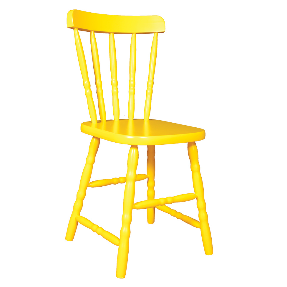 Conjunto com 2 Cadeiras de Cozinha Dalas Amarelo