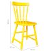 Conjunto com 2 Cadeiras de Cozinha Dalas Amarelo