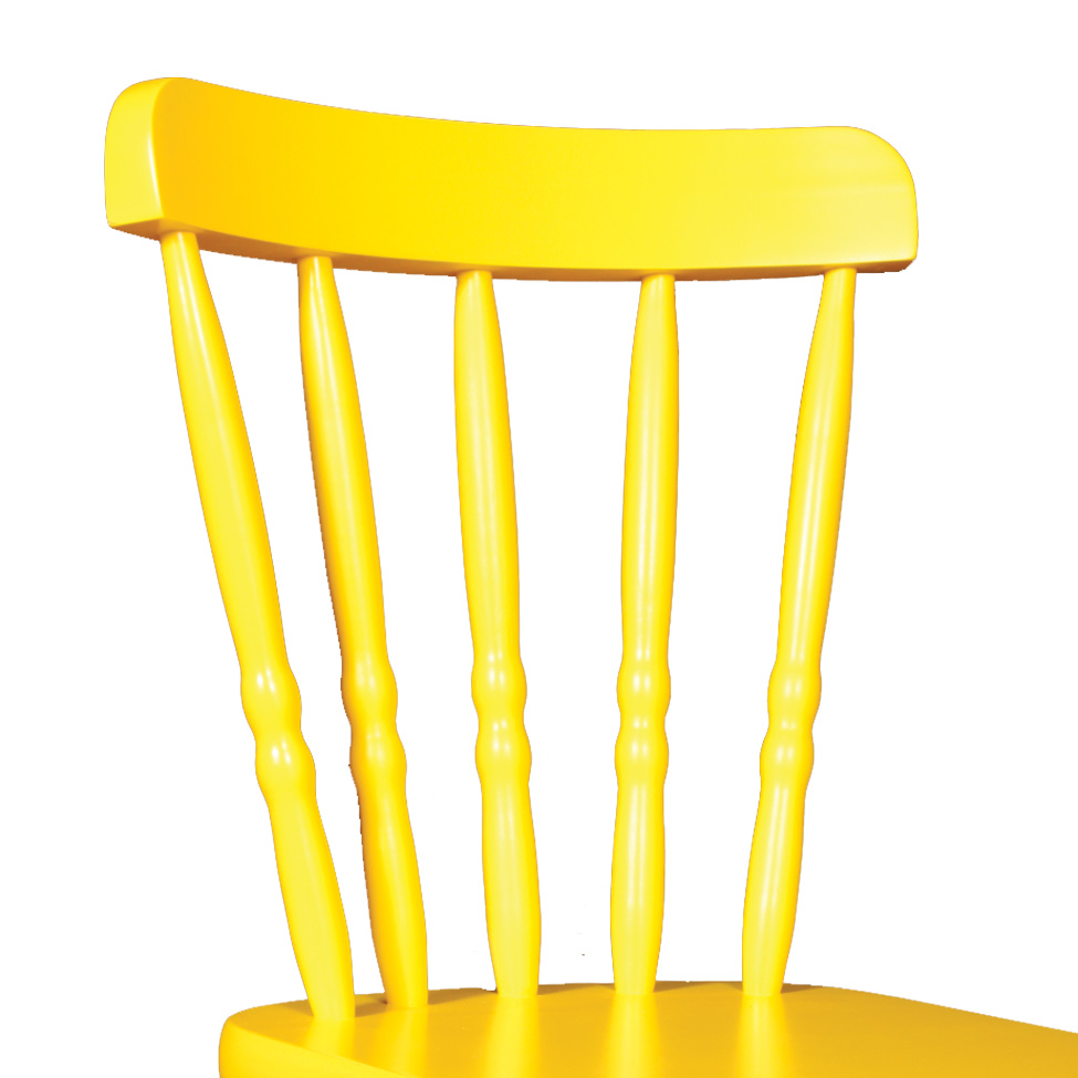 Conjunto com 2 Cadeiras de Cozinha Dalas Amarelo