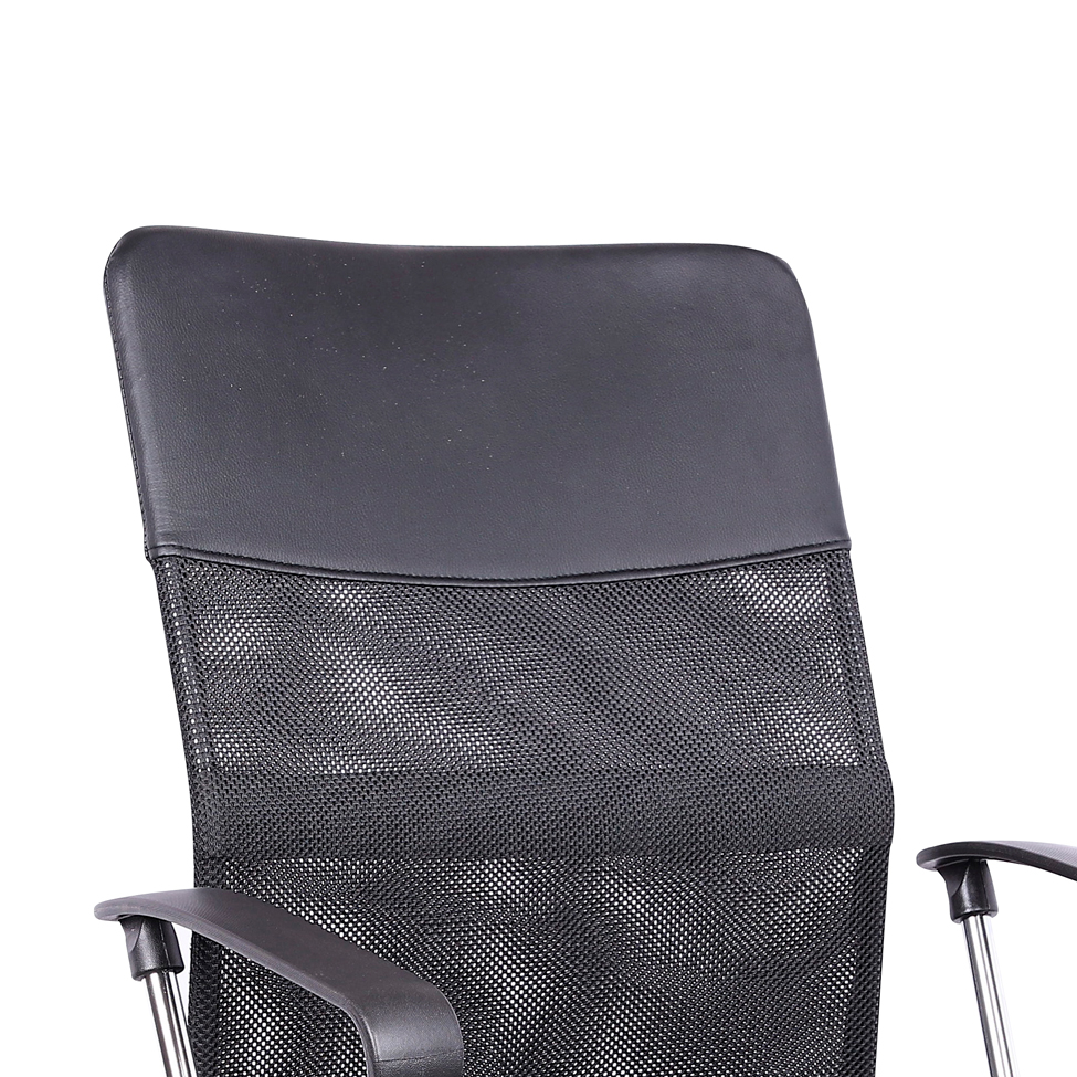 Conjunto com 2 Cadeiras de Escritório Diretor Giratórias Vancouver com Braços Preto