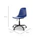 Conjunto com 2 Cadeiras de Escritório Secretária Eames Office Azul e Preto