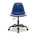 Conjunto com 2 Cadeiras de Escritório Secretária Eames Office Azul e Preto