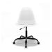 Conjunto com 2 Cadeiras de Escritório Secretária Eames Office Branco e Preto
