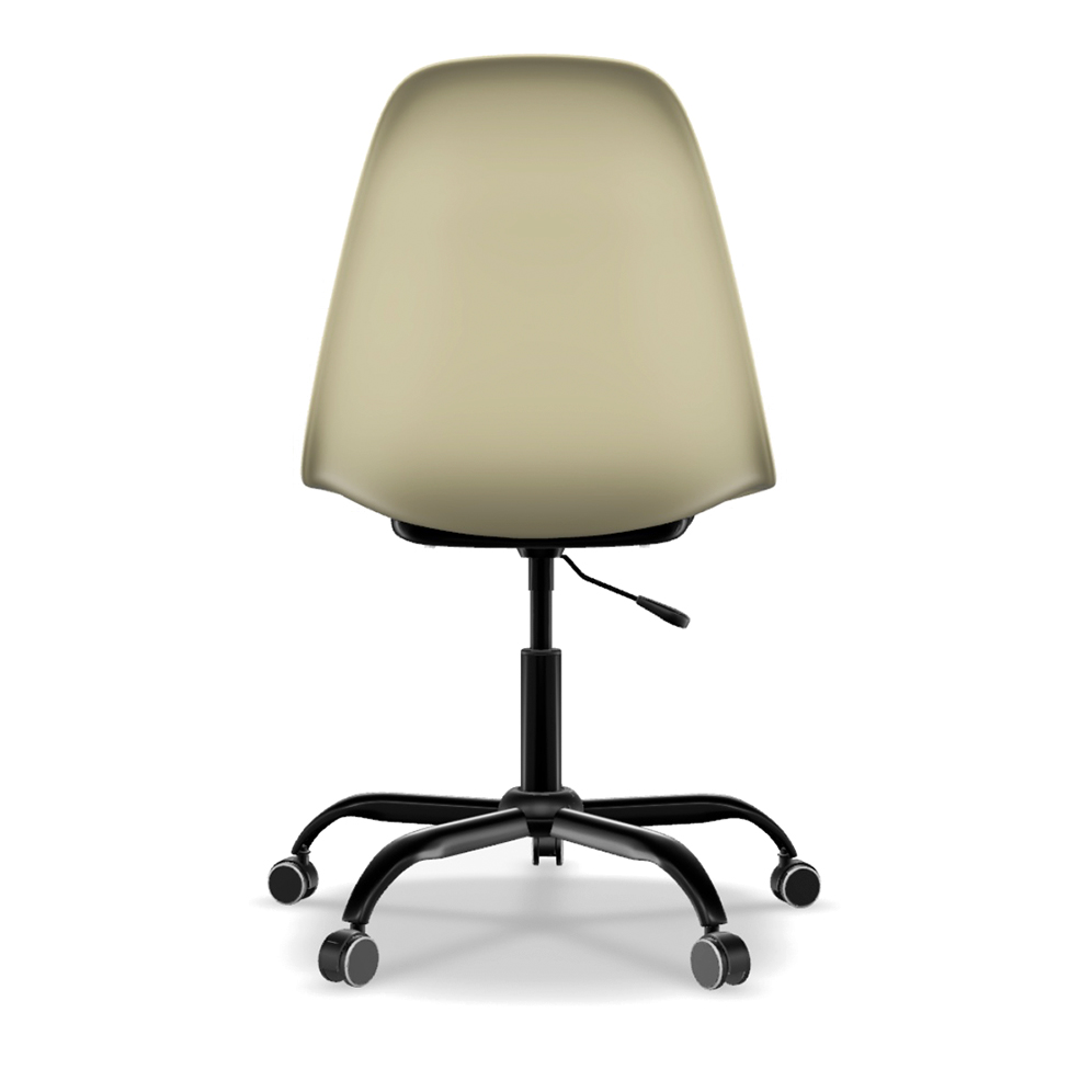 Conjunto com 2 Cadeiras de Escritório Secretária Eames Office Fendi e Preto