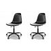 Conjunto com 2 Cadeiras de Escritório Secretária Eames Office Preto