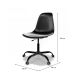Conjunto com 2 Cadeiras de Escritório Secretária Eames Office Preto