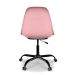 Conjunto com 2 Cadeiras de Escritório Secretária Eames Office Rosa e Preto