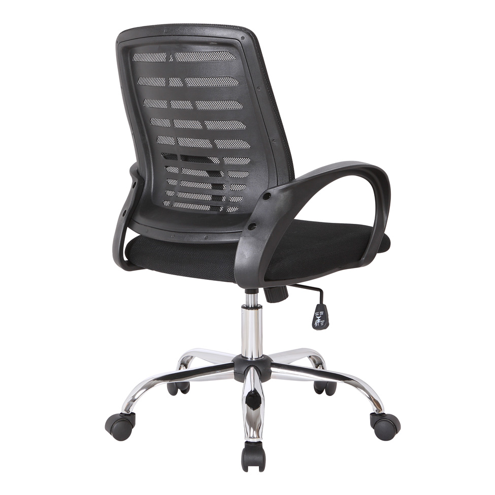 Conjunto com 2 Cadeiras de Escritório Secretária Giratórias Light Preto
