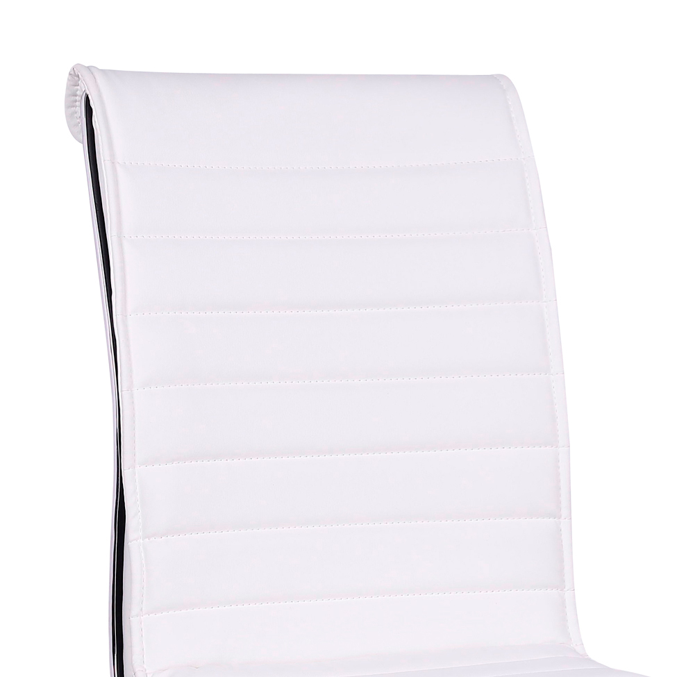 Conjunto com 2 Cadeiras de Escritório Secretária Giratórias Marilyn Branco