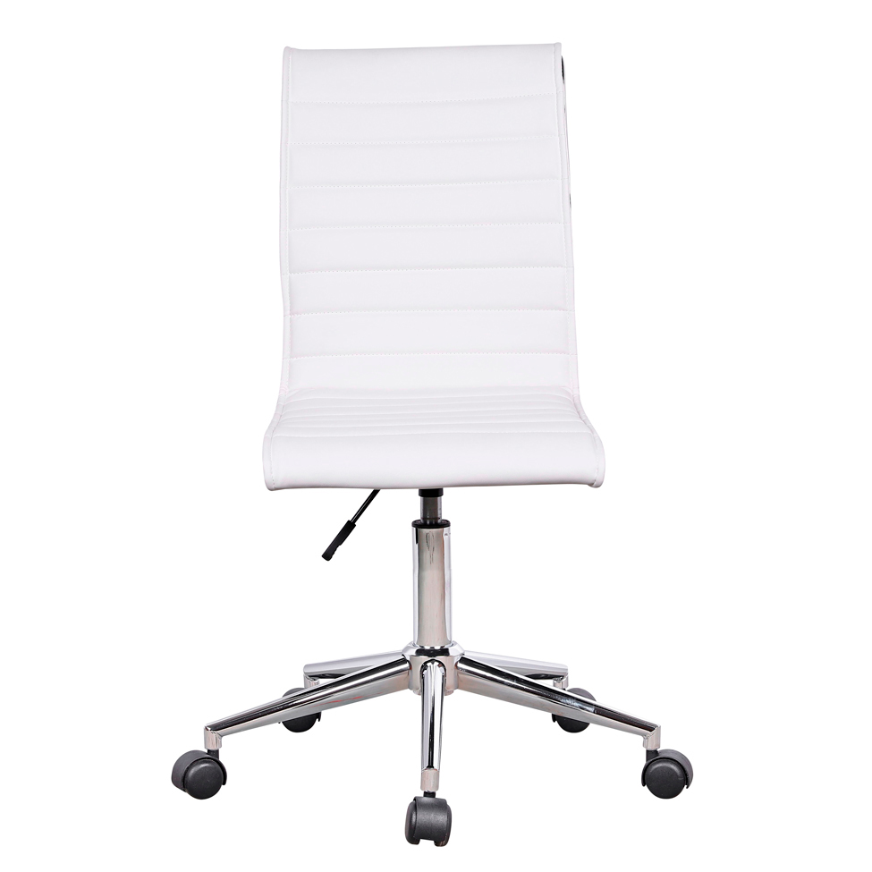 Conjunto com 2 Cadeiras de Escritório Secretária Giratórias Marilyn Branco