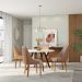 Conjunto com 2 Cadeiras de Jantar Ametista II Imbuia e Off White