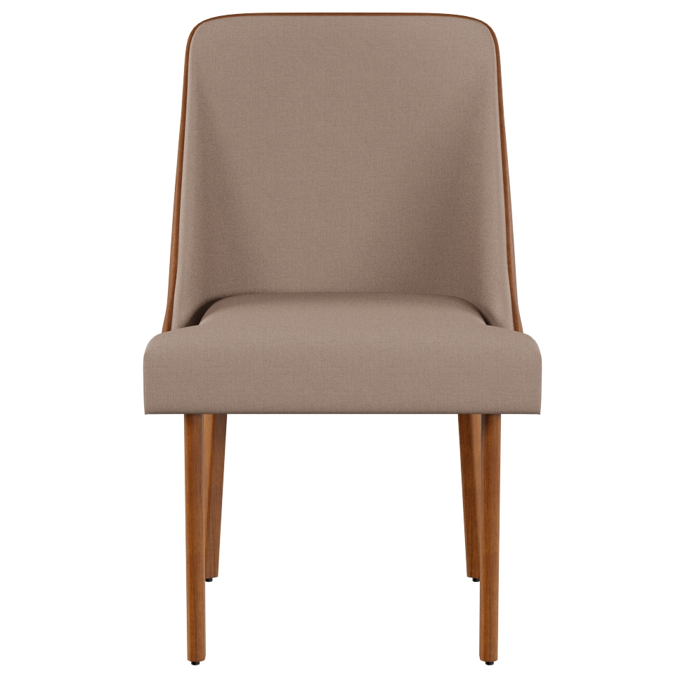 Conjunto com 2 Cadeiras de Jantar Âmbar II Imbuia e Off White