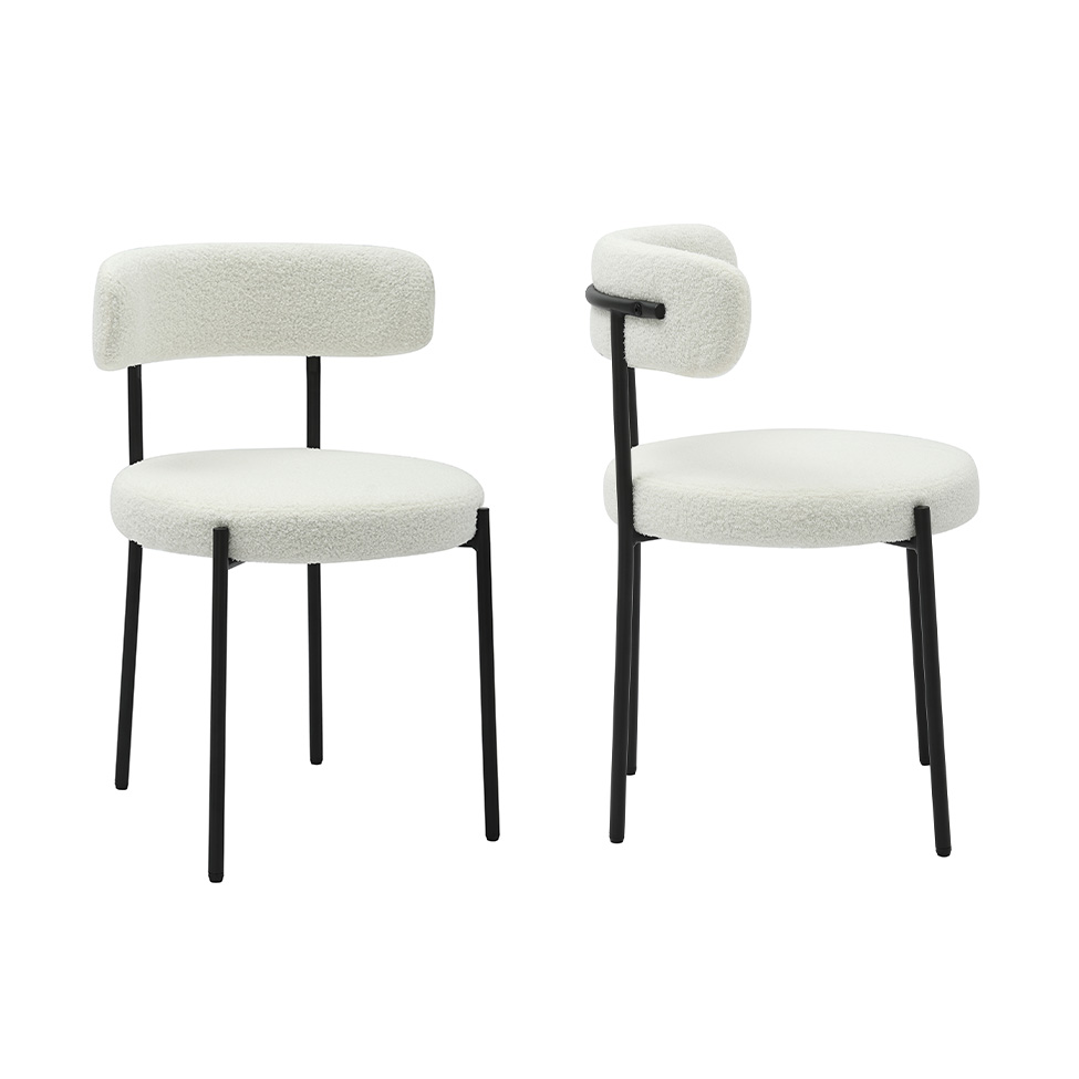 Conjunto com 2 Cadeiras de Jantar Mist Branca