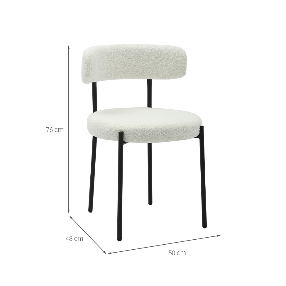 Conjunto com 2 Cadeiras de Jantar Mist Branca