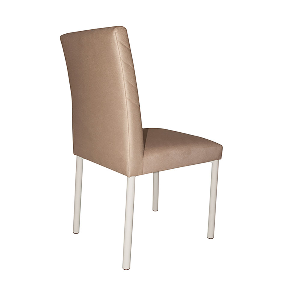 Conjunto com 2 Cadeiras de Jantar Pitty Veludo Bege