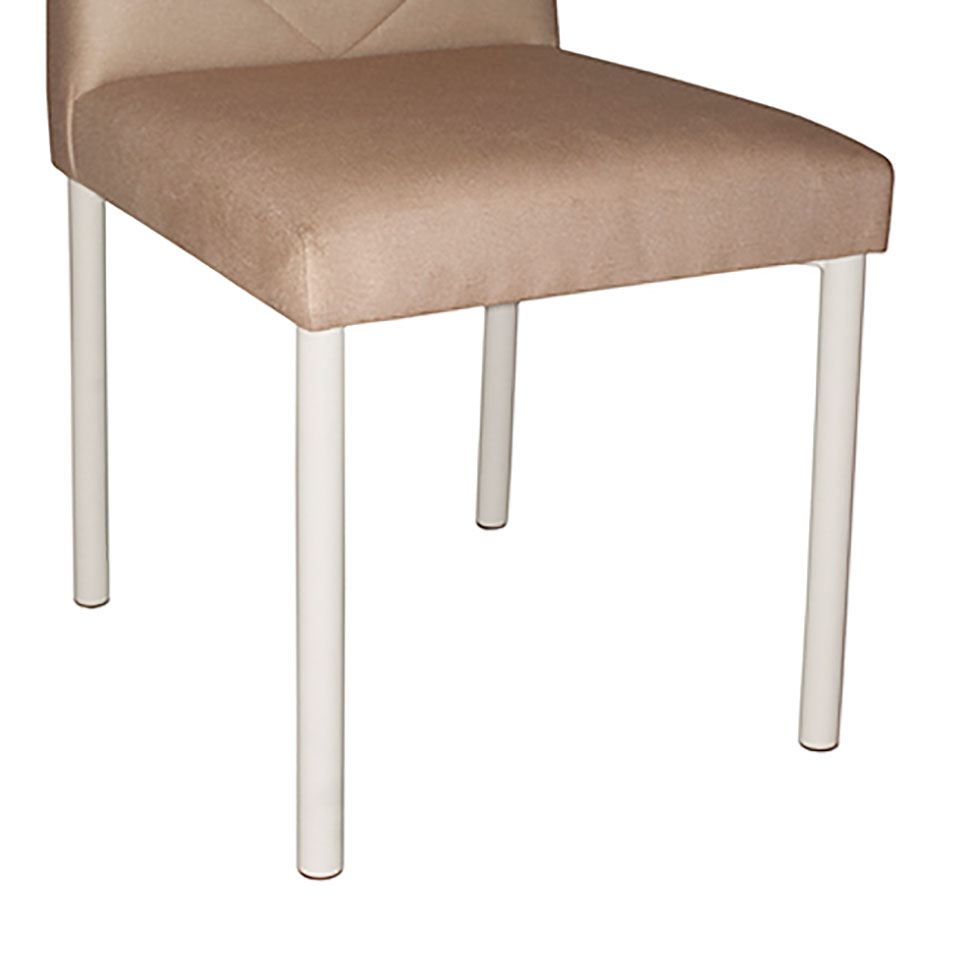 Conjunto com 2 Cadeiras de Jantar Pitty Veludo Bege