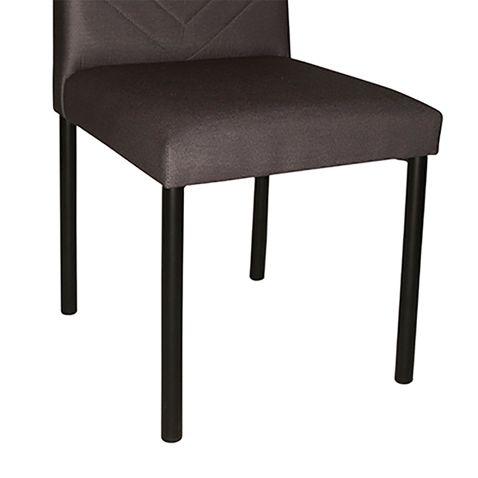 Conjunto com 2 Cadeiras de Jantar Pitty Veludo Grafite