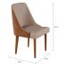 Conjunto com 2 Cadeiras de Jantar Rubi II Imbuia e Off White